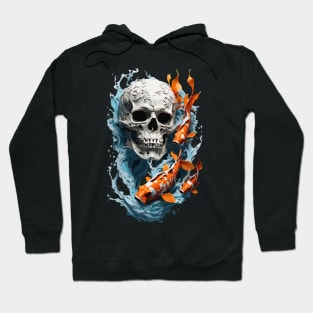 Koi Fish and Skull Hoodie